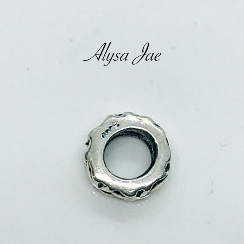 European Screw Spacer, Sterling, Antiqued - Picture 7 of 7
